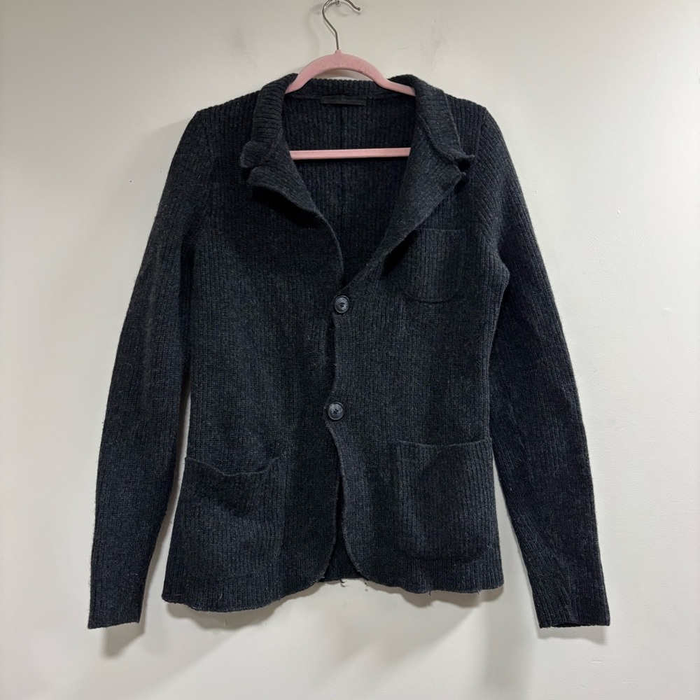 Daniele Alessandrini Charcoal knit sweater Blazer